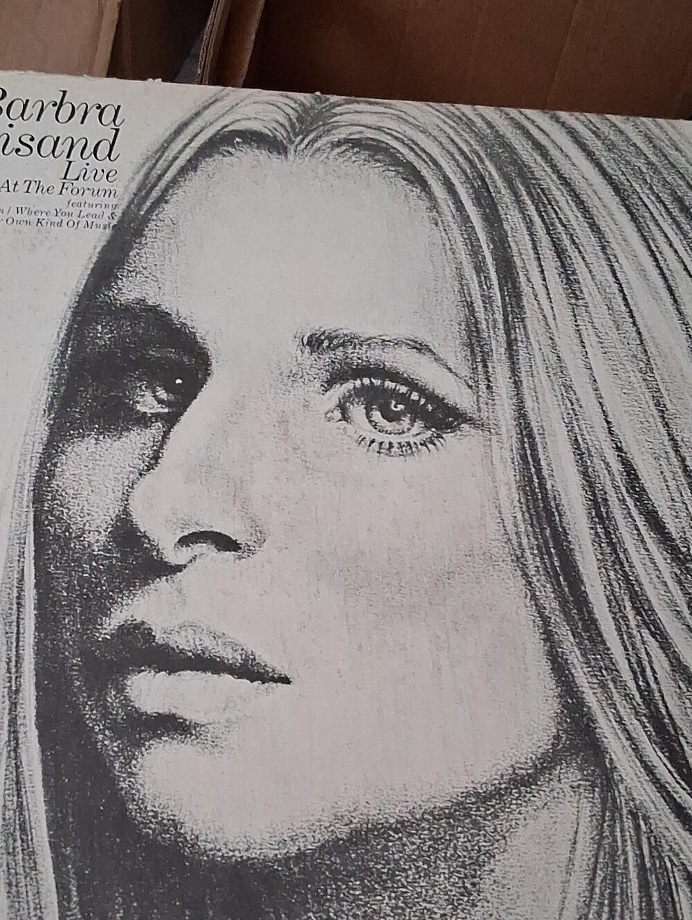 Collectable Barbara Streisand Vinyl Album Live At The Forum. Vintage